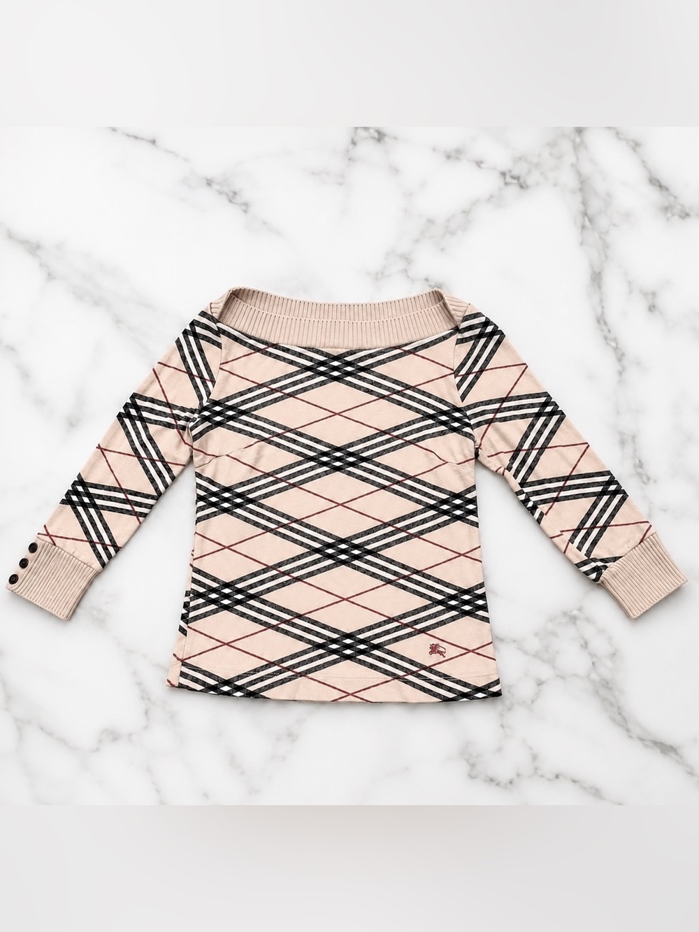 Burberry London Nova Check Knit Top – Authentic - Women’s Size 2